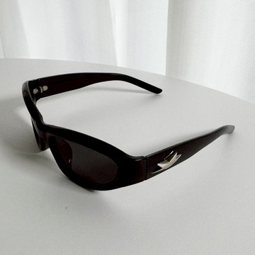 【衣衫倉庫】韓國 ins貓眼三角粗框 芒星 有色眼鏡 飾品配件