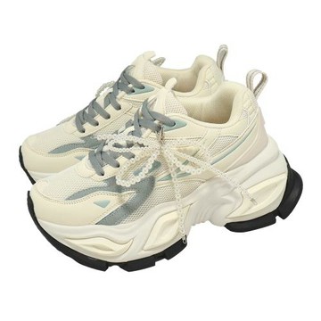Fila 休閒鞋 Fascino 女鞋 米白 厚底 增高 珍珠蝴蝶結 老爹鞋 斐樂 5C931A766