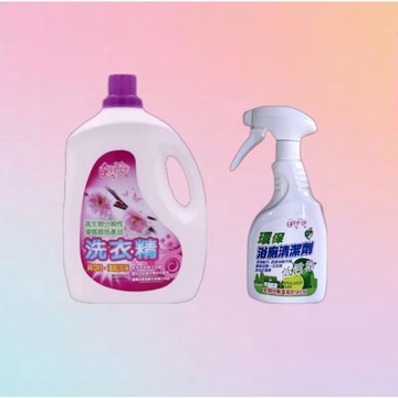 🌸白櫻花🌸天然植物洗衣精4公升➕🍃環保浴厠清潔劑容量:500g🍃組合價❣️