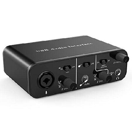 USB Audio Interface for Recording Music, XLR interface with 48V