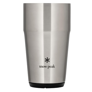 snow peak 雪諾必克 真空啤酒厚平底杯 銀色 16oz  84 x 150mm  1個
