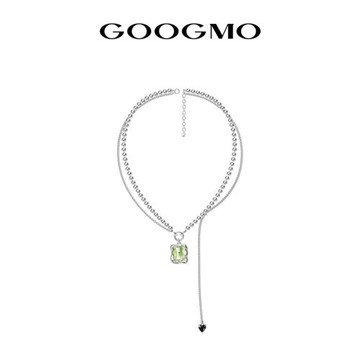 GOOGMO微光系列愛心項鏈+耳釘小眾設計飾品