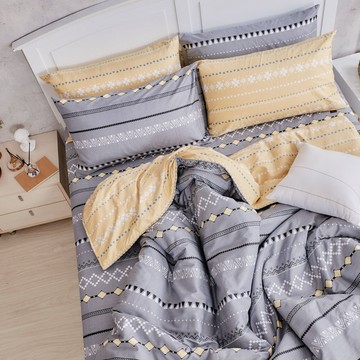 ELVIS 愛菲斯 ┃雙人-100%純棉四件套 / 鋪棉被套+枕套*2+床包 /輝煌歲月