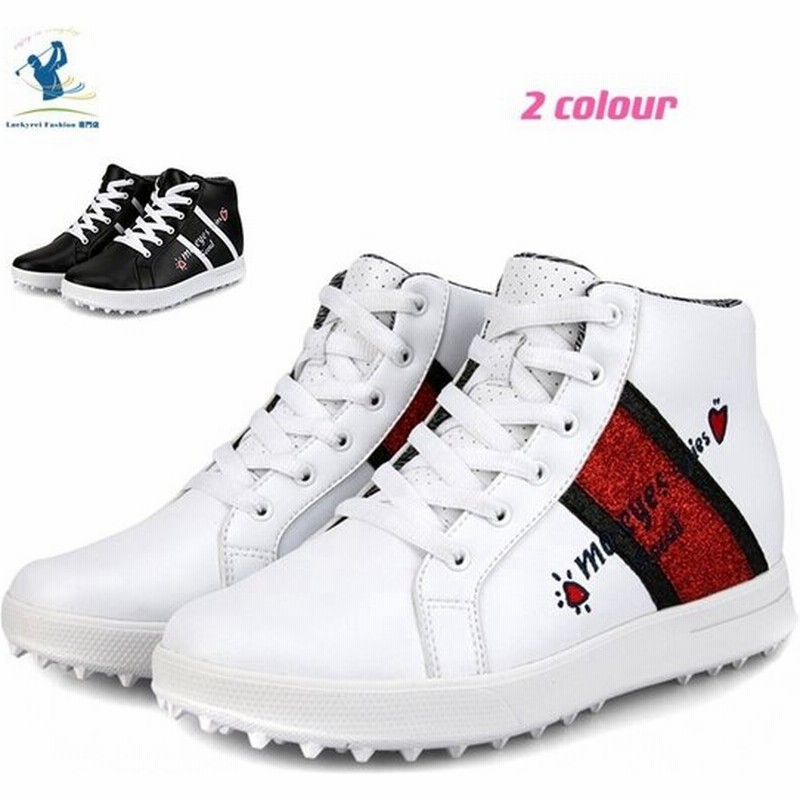 ゴルフシューズレディースハイカットpuカジュアルスパイクレス軽量スポーツ防水通気かっこいいスリッポン靴運動防滑 身長アップ3cm 美脚効果 通販 Lineポイント最大0 5 Get Lineショッピング