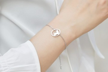 柯基手鍊 - 狗狗小印章系列-抗敏醫療鋼