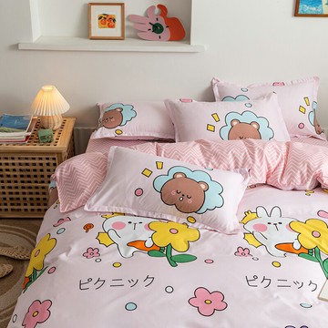 新款床單四件套被套夏季ins公主風床上三件套網紅春秋水洗棉4