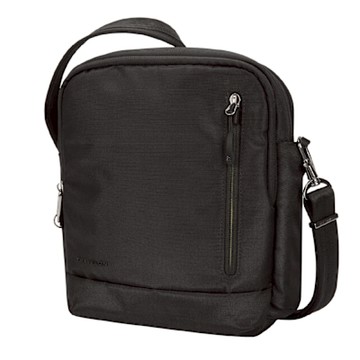 《TRAVELON》Urban四層防盜斜背包-黑-- 側背包 斜背包 背帶包 防割防搶