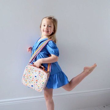 英國Mimi & Lula SS22_夏日小花午餐提袋(附肩帶)