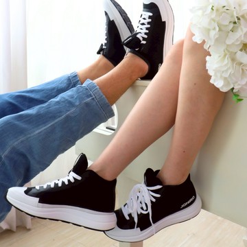 【JONIRO】MIT台灣製造 Fly Out 帆人鞋_極限黑 帆布鞋 穿搭 黑鞋 運動 休閒 學生(男女款)