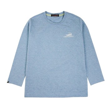 Crocodile Junior小鱷魚童裝-雷射鱷魚LOGO圓領長袖T- U66422-54 小碼版