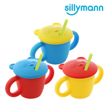 【韓國sillymann】100%鉑金矽膠兒童專用雙手握把喝水學習杯(220ml)