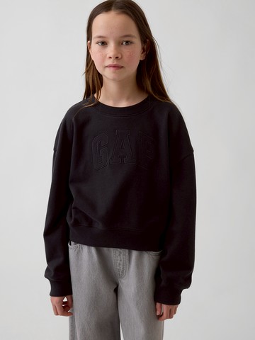 兒童VintageSoft毛圈布短版Logo大學T