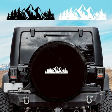 山林汽車貼紙 18cm 車用貼紙 車窗貼紙 車身貼紙 防水車貼 車側貼紙 登山 山脈車貼【CW0324】普特汽車精品