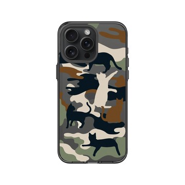 iPhone 15 Pro Max Clear 酷墨灰 - Camouflage / 迷彩 - 喵迷彩-黑