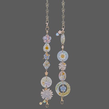 小島古玩店押花多用途手機鍊