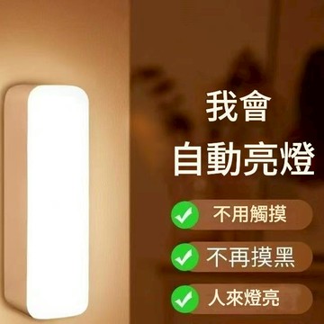 紅帽嚴選💖磁吸人體感應燈💖充電感應燈 led智能人體感應燈 USB充電小夜燈宿舍樓道過道 led感應燈， 人走燈滅小夜燈