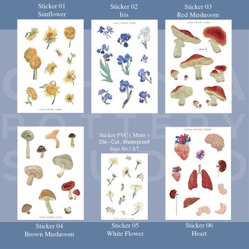 Sticker Flower PVC Matt