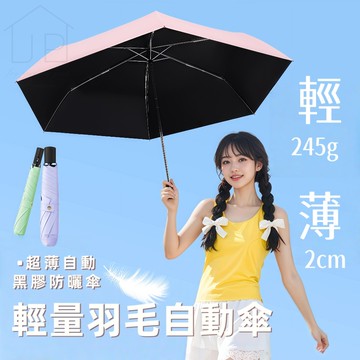【熱銷好評】全自動傘 輕量羽毛自動傘 輕雨傘 扁傘 mini雨傘 自動傘 輕量傘 瑞鴻百貨