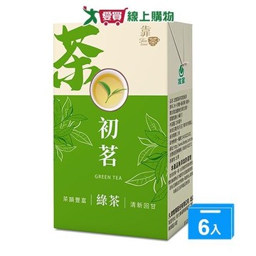 波蜜靠茶初茗綠茶250ml x 6【愛買】