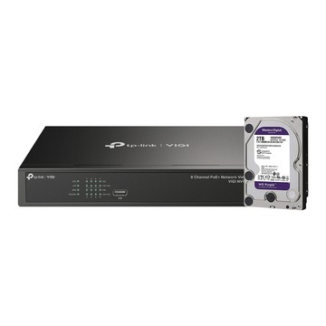 TP-Link VIGI NVR1008H-8MP 8路 網路監控主機 + WD 2TB 監控專用硬碟 昌運監視器