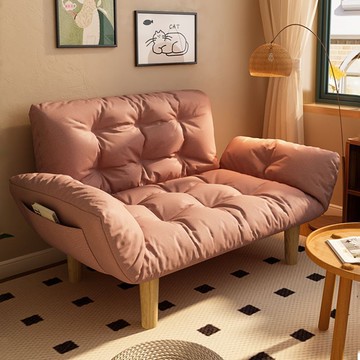 免運 開發票 懶人沙發可躺可睡小戶型臥室陽臺雙人小沙發公寓出租房折疊沙發床 快速出貨