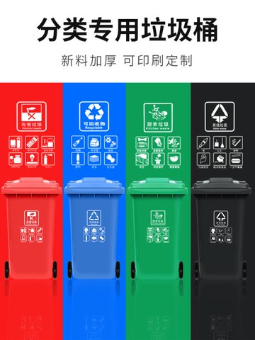 樂天精選~垃圾桶大號商用戶外帶蓋環衛分類容量120l箱家用專餐飲240升廚房 99購物節