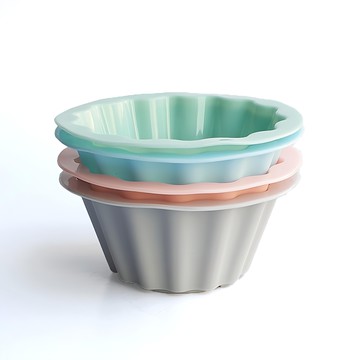 Pamire Daeilkorea 瑪芬蛋糕矽膠模具 6*5cm  灰色+粉色+綠色+藍色  1組