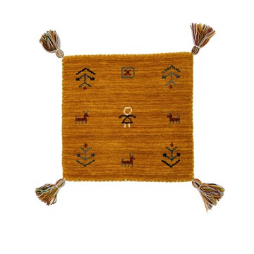 tribal symbol mats_gold 彩色復古系列印度手工小毯
