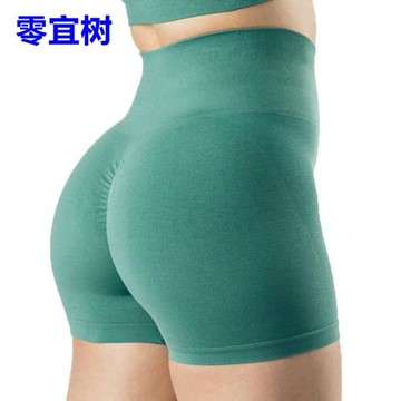 2024新款裸感健身瑜伽褲女緊身高彈高腰提臀速干運動跑步短褲