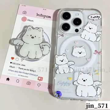 翅膀西高地 支架磁吸手機殼 iPhone16Pro 保護 i15/i14 蘋果防摔殼 i13 12 11 8/7Plus