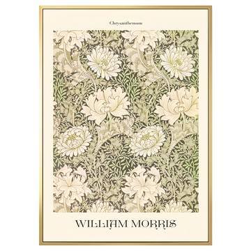 Boluo 菠蘿選畫所 William Morris 菊花 掛畫  40 x 30cm  金色