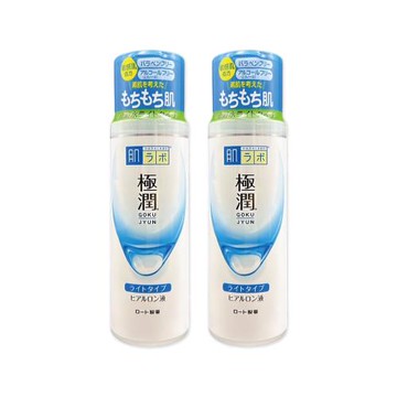 (2瓶超值組)日本ROHTO樂敦-HADALABO肌研極潤4重玻尿酸潤澤化妝水170ml/白瓶-清爽型(綠標)(臉部精華護膚水,洗臉後妝前濕敷保養)