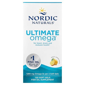 Nordic Naturals, Ultimate Omega，檸檬味，1280 毫克，120 粒軟膠囊（每粒軟膠囊 640 毫克）