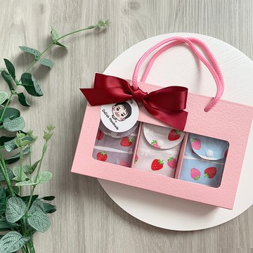 草莓啾啾平安符袋 禮盒 彌月