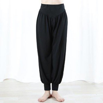 練功瑜伽褲莫代爾燈籠女長褲夏廣場舞薄款束腳舞蹈寬松褲子男夏季