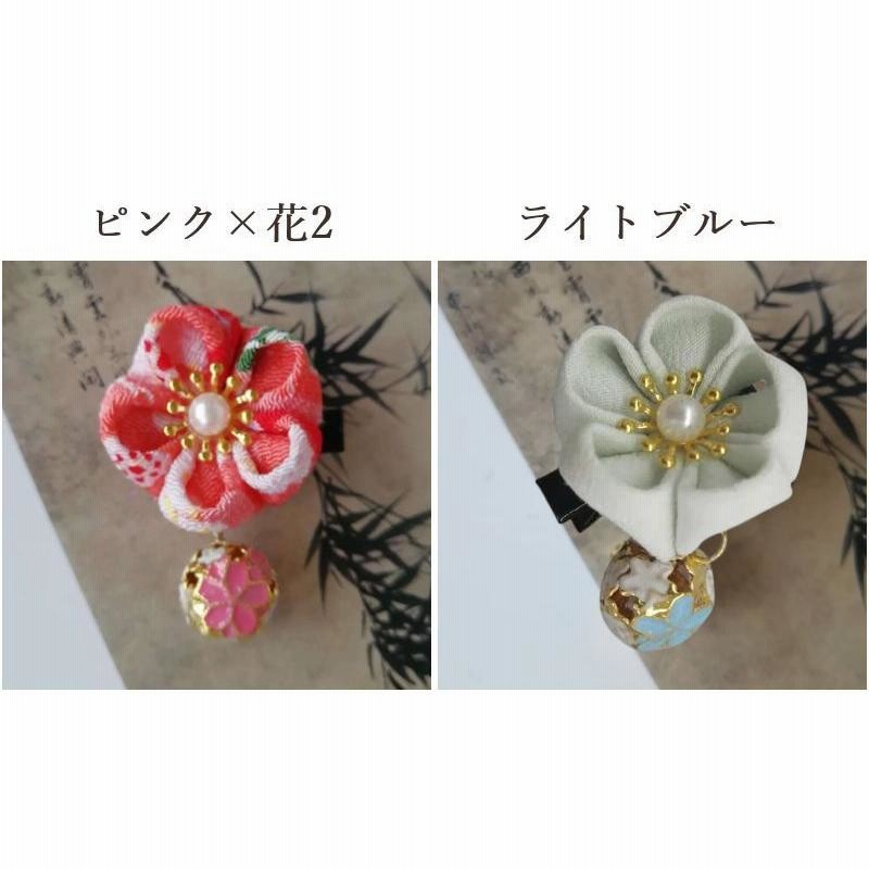 つまみ細工 髪飾り ヘアクリップ 滑り止め