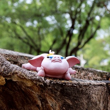 山林小朋友 公仔 平地豬