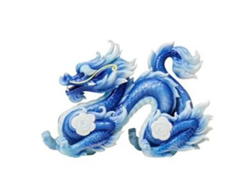 【中港法藍瓷】祥龍獻瑞 青龍擺飾