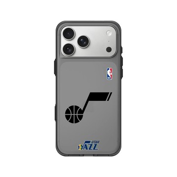 iPhone 17 Pro Max Clear (相機按鈕) 酷墨灰 - NBA - B&W-猶他爵士 Utah Jazz B&W - Dark