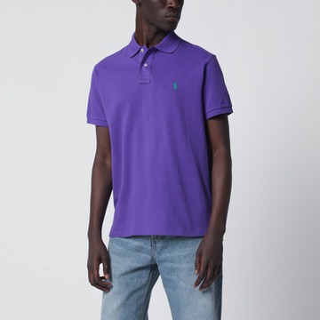 Purple cotton Custom Slim-Fit polo shirt
