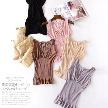 日本女士打底束身內衣產婦瑜伽彈力記憶塑身收腹保暖無痕美體背心