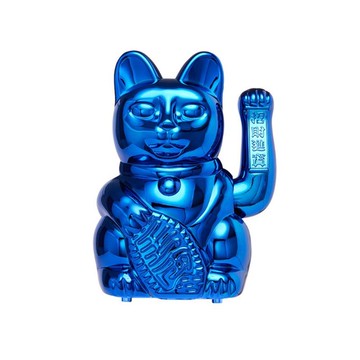 La boite｜Jumbo Lucky Cats 特大號幸運繽紛自動招手招財貓 幸運寶藍色