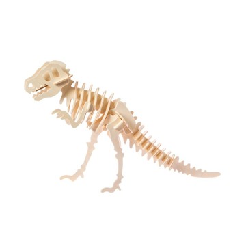 3D 恐龍造型彩繪拼圖 - 霸王龍 77cm x 47cm x 14cm  木色  1個