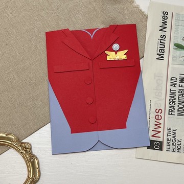 空服人員制服卡片 客製化卡片 情人節 生日卡片 節日 聖誕節