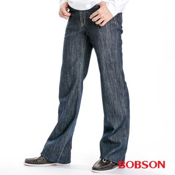 BOBSON 男款植絨貼合布直筒褲1729-52