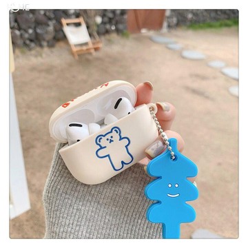 airpodspro蘋果藍牙無線耳機套呼啦圈小熊airpods2硅膠保護套防摔