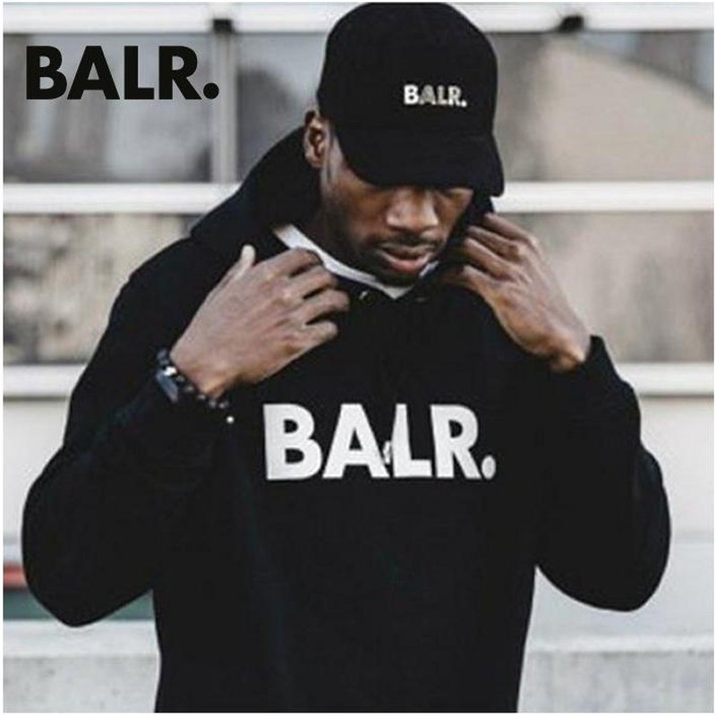 BALR(ボーラー) 10005 Brand Hoodie Black ロゴプリント フーディー