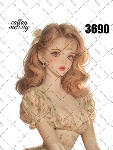original sticker no.3690 人物貼紙 原創貼紙 原創人物貼紙 裝飾貼紙 cotton melody