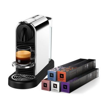 Nespresso 【母親節限定】CitiZ Platinum 不鏽鋼金屬色 晨間美式5條裝