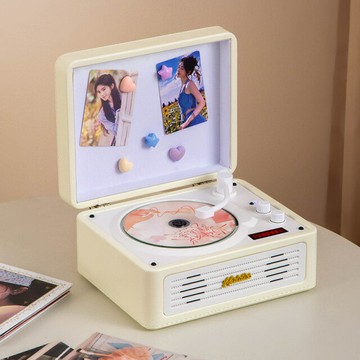 現貨復古CD機專輯藍牙播放器生日禮物光盤音響一體式CD機學生禮品【Snowbelle優選】